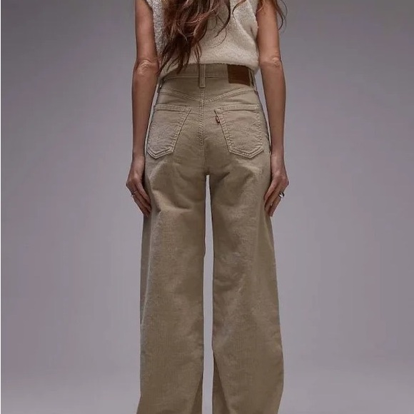 Stylish Tan Wide-Leg Pants size 26 - Picture 2 of 11